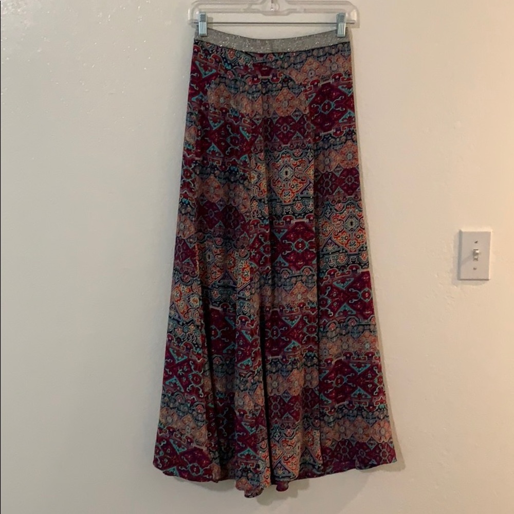 Anthropologie maxi printed skirt- size S
